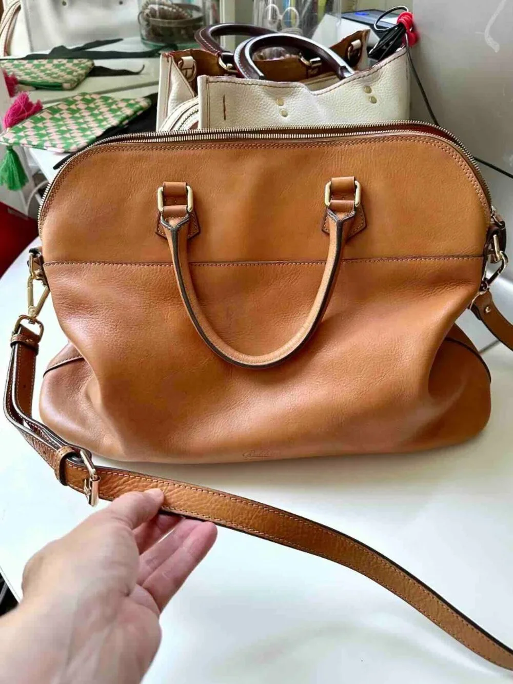 Boldrini Selleria Large Satchel Bolide Laptop Bag Crossbody Travel